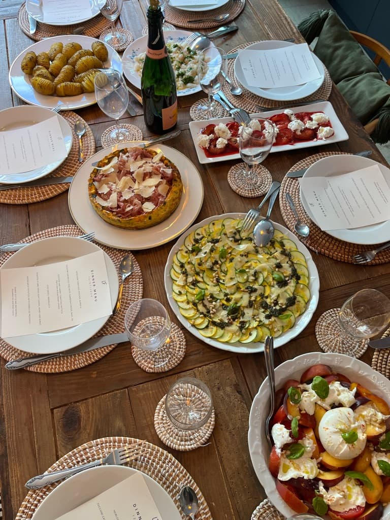 Menu de partage - été, menu de Chef Lidwine
